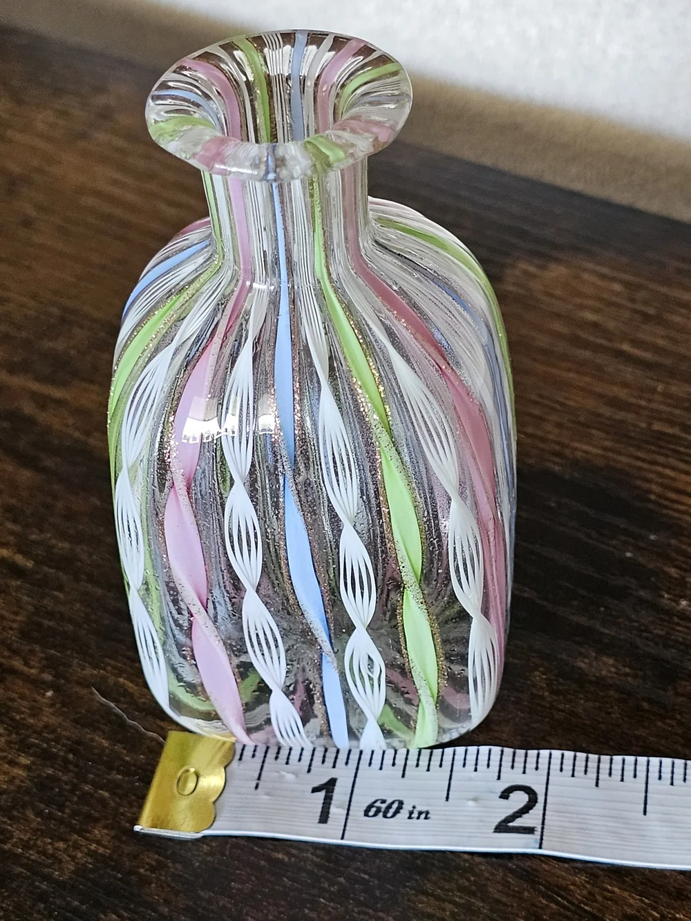 Murano Latticino Tutti Frutti Mini Vase
